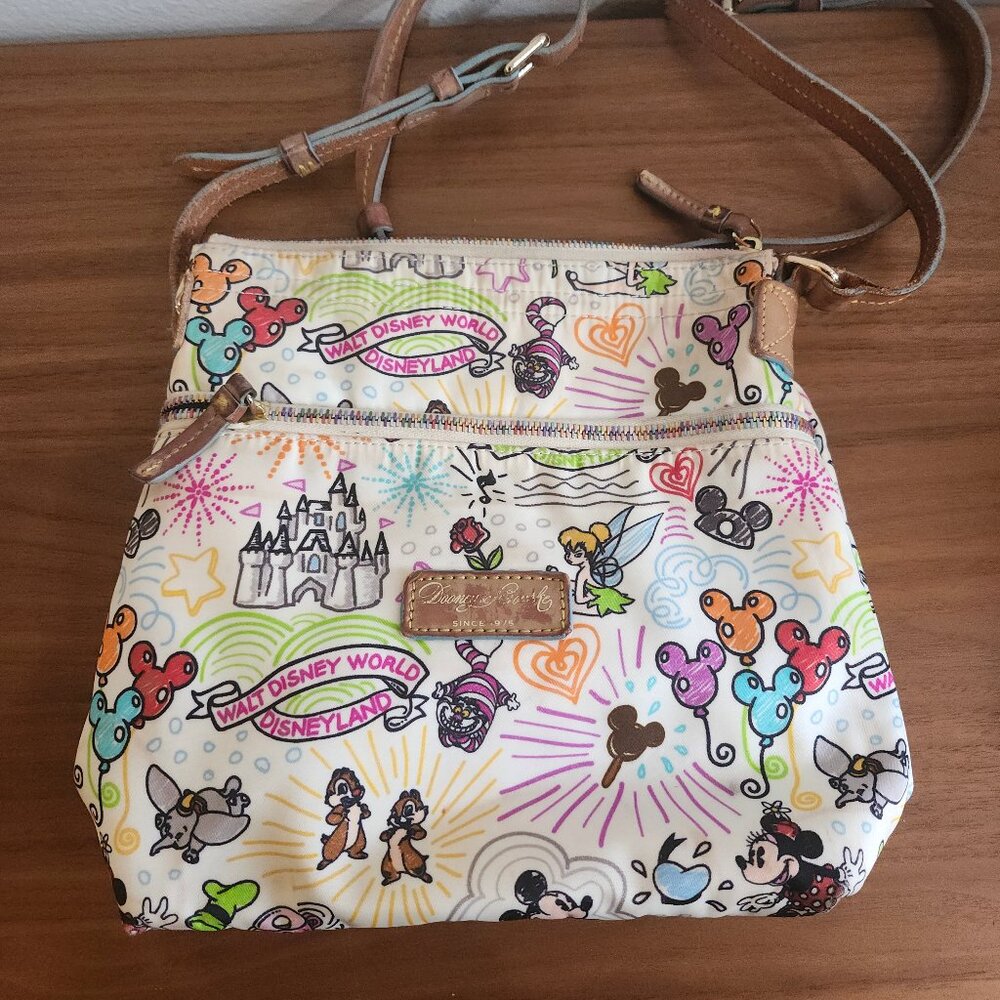 Dooney & Bourke Disney Parks Sketch Castle Tink Mickey Crossbody Purse Bag
